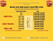 Bảng giá heo Bình Định